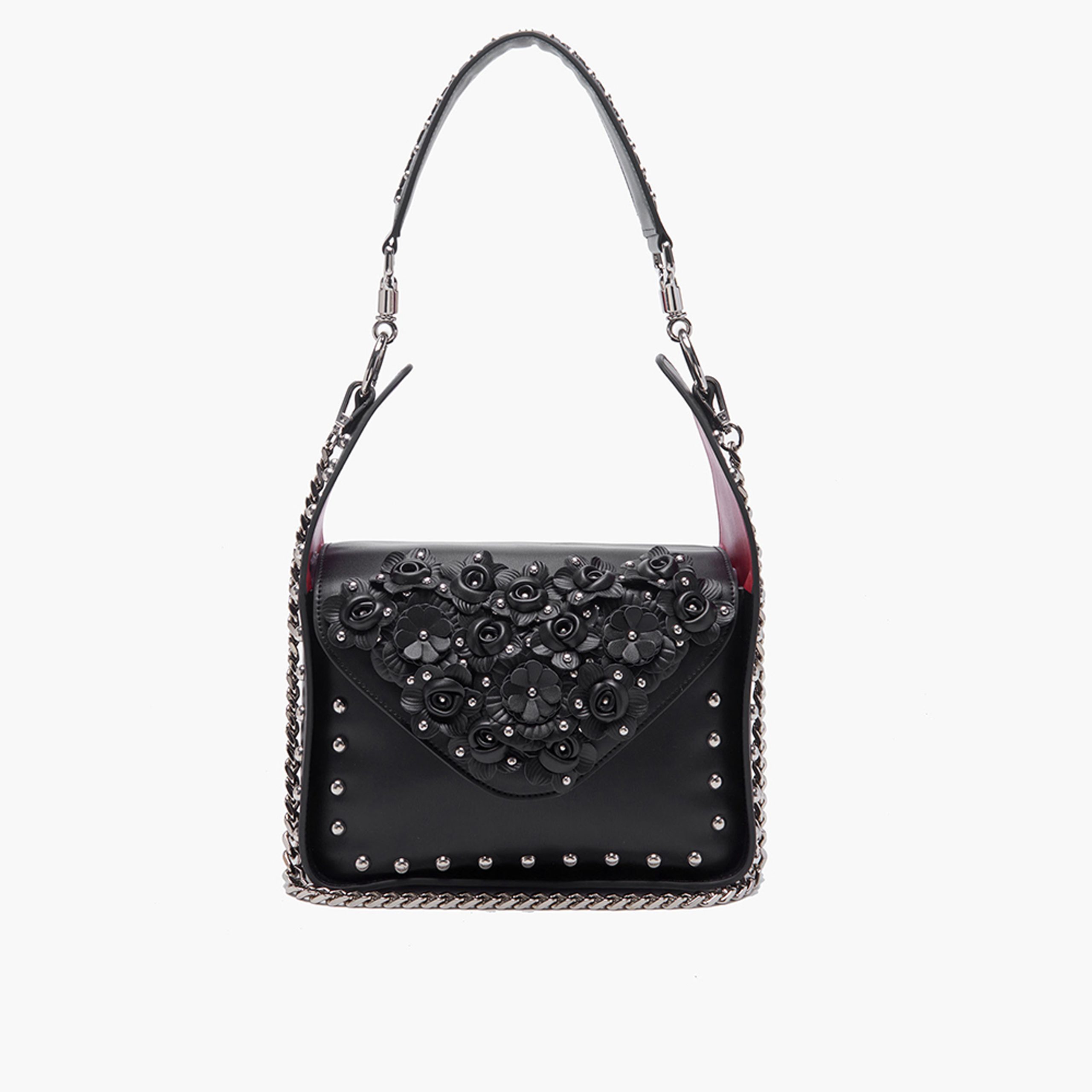 La Carrie Shopper Flowers Black