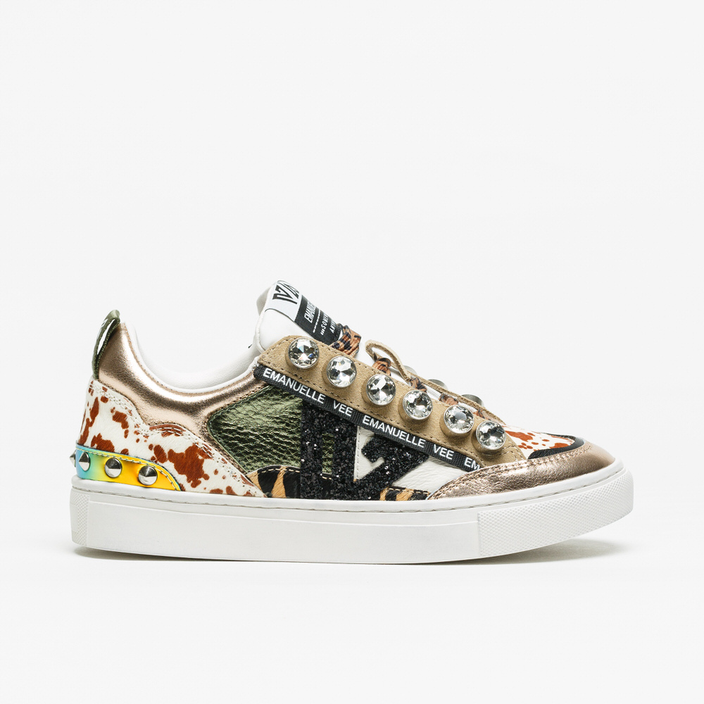Sapatilha Emanuelle Vee Outdoor Olivia Strass Verde