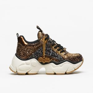 Sapatilha Buffalo Binary Glam Dourado