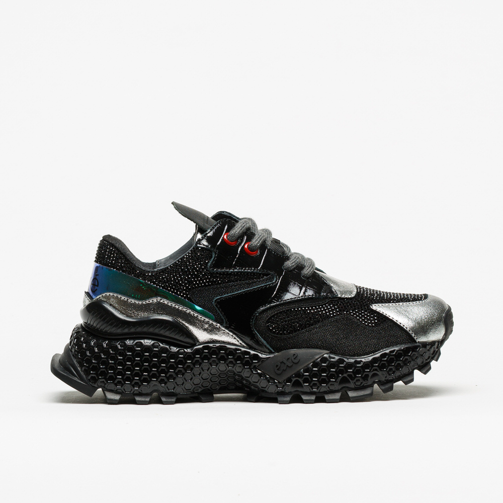 Sapatilha Exé 3020-8 Black Silver