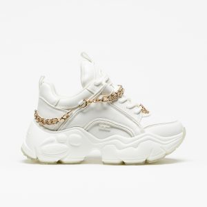 Sapatilha Buffalo Binary Chain Glam White