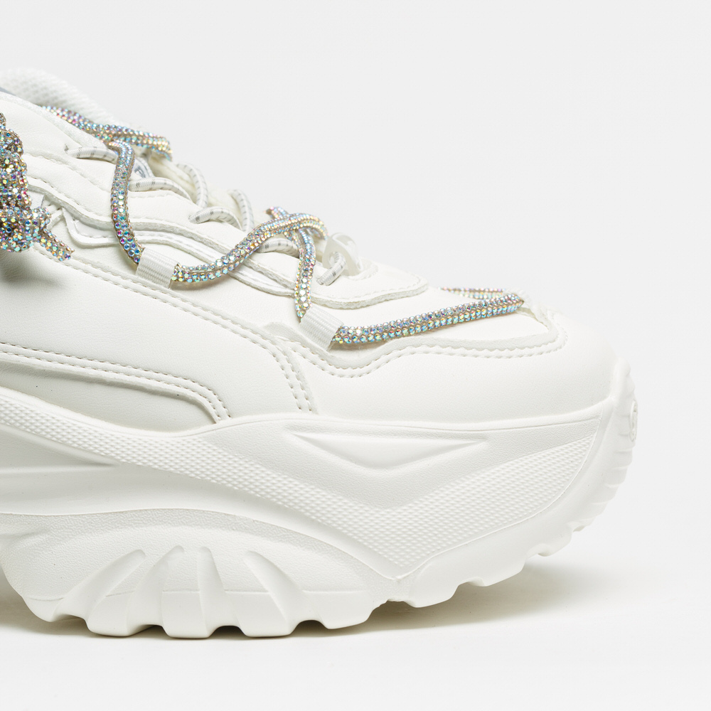Sapatilha Buffalo Bliss Shine White Silver - Image 6