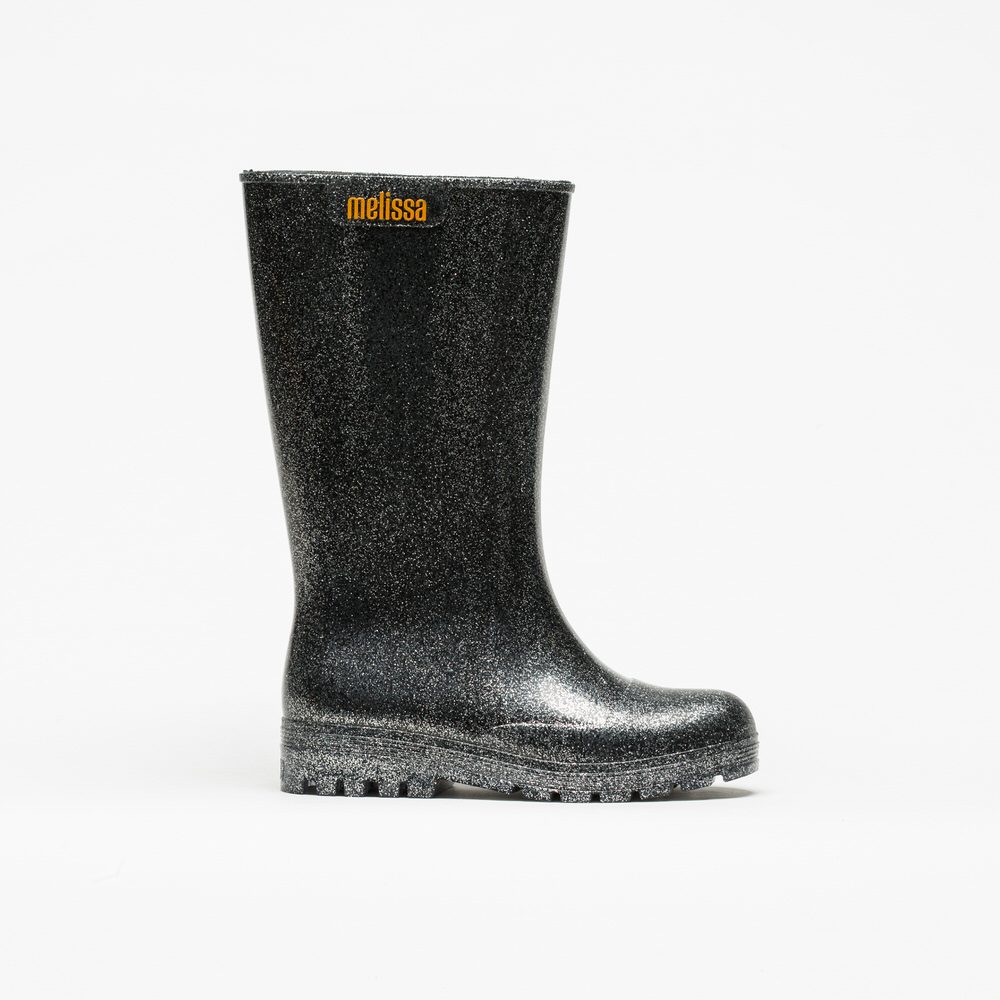 Bota Melissa Welly Black Glitter