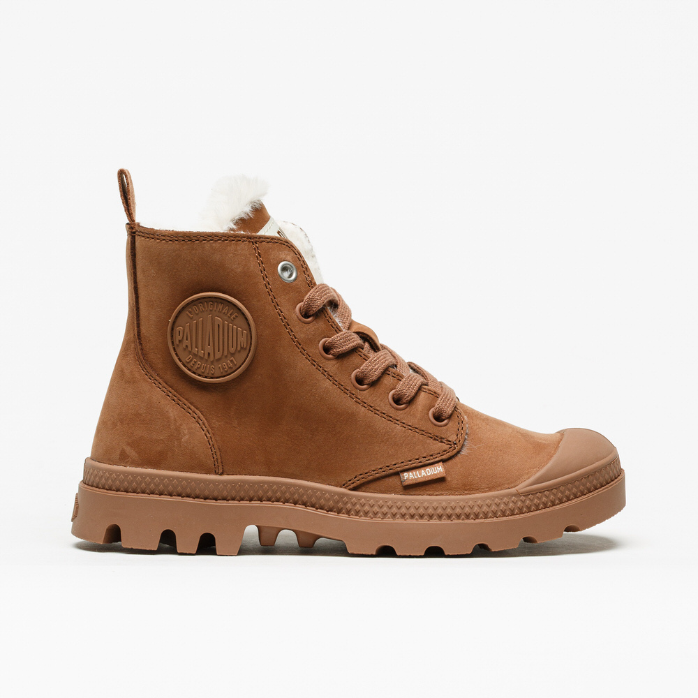 Bota Palladium Pampa Hi Zip Raw Brown