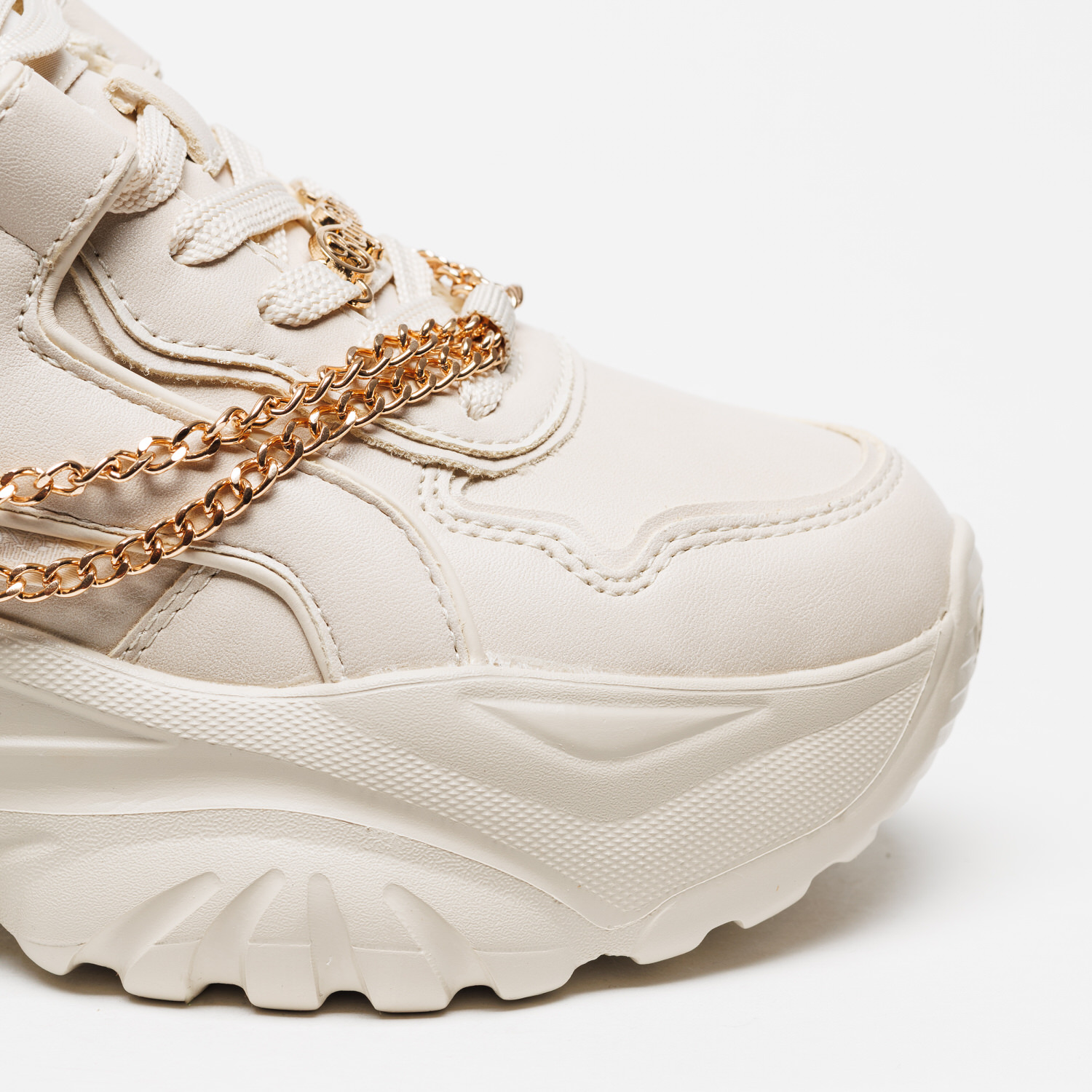 Sapatilha Buffalo Bliss Chain Cream Gold - Image 6