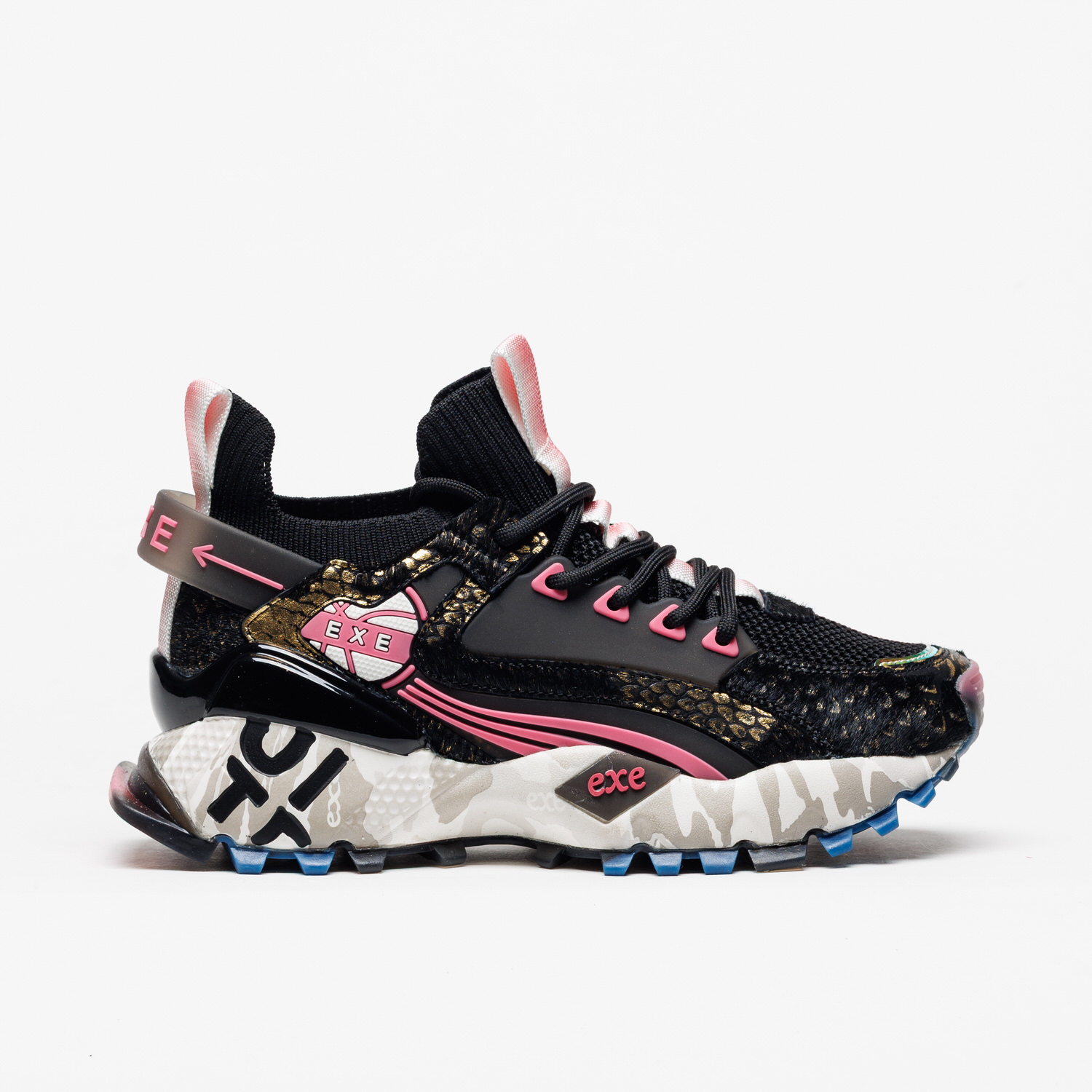 Sapatilha Exé 410031D Black Pink