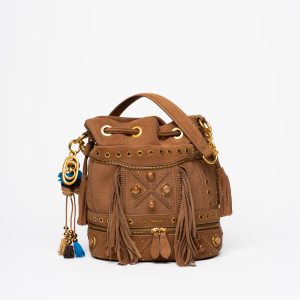 Mala Bucket Bag La Carrie Jungle Cuoio