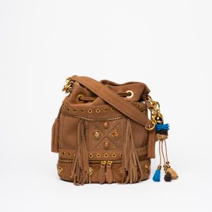 Mala Bucket Bag La Carrie Jungle Cuoio - Image 3