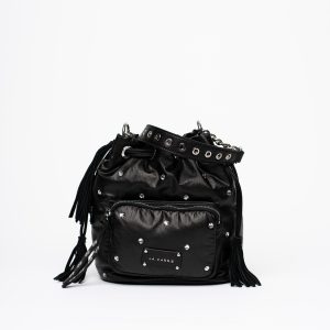 Mala Bucket Bag La Carrie Wrinkled Black