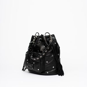 Mala Bucket Bag La Carrie Wrinkled Black - Image 2