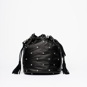 Mala Bucket Bag La Carrie Wrinkled Black - Image 3