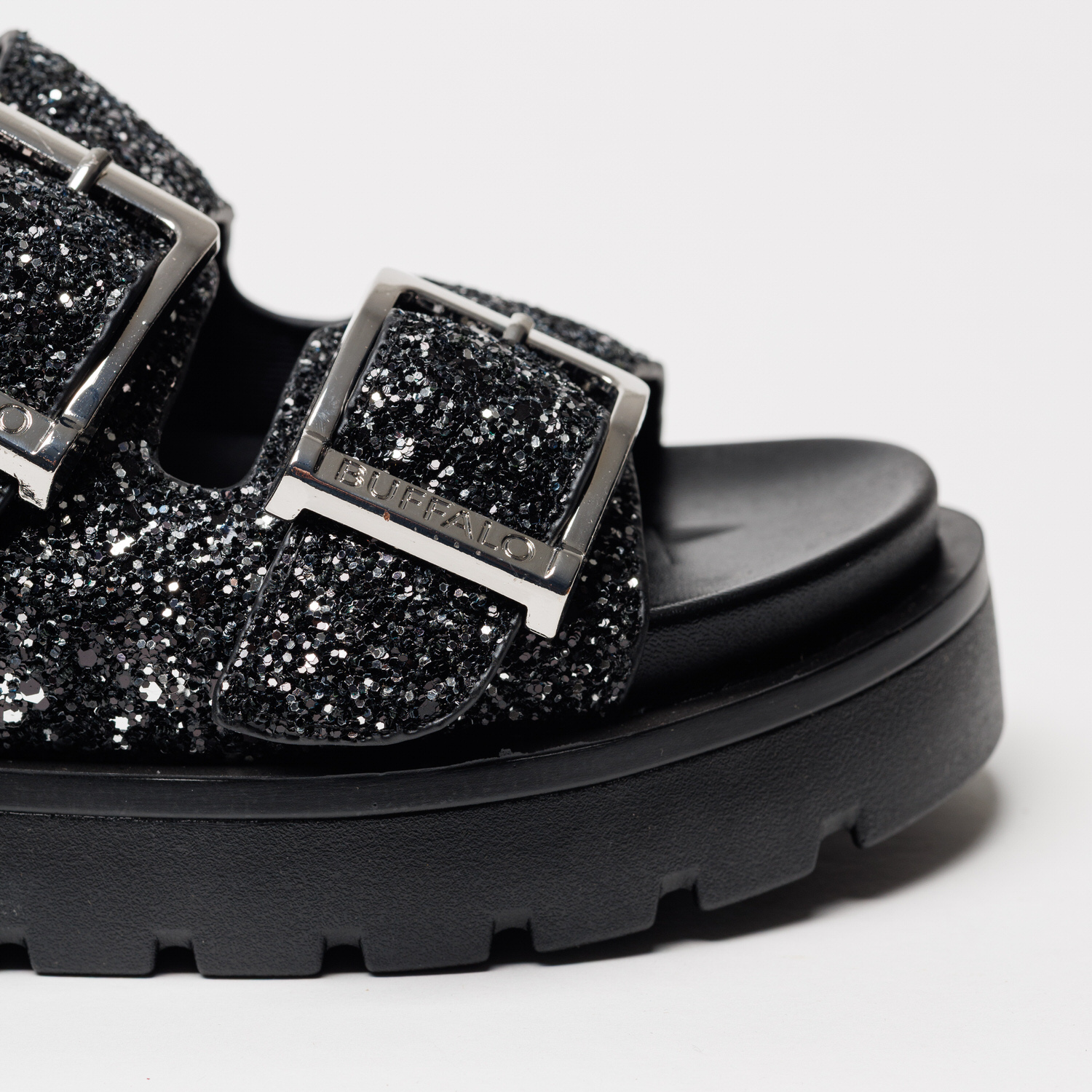 Sandália Buffalo Raya Ari Glam Black Silver - Image 6